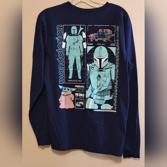 Authentic Star Wars The Mandalorian; Baby Yoda Long Sleeve Tee - Picture 2 of 2